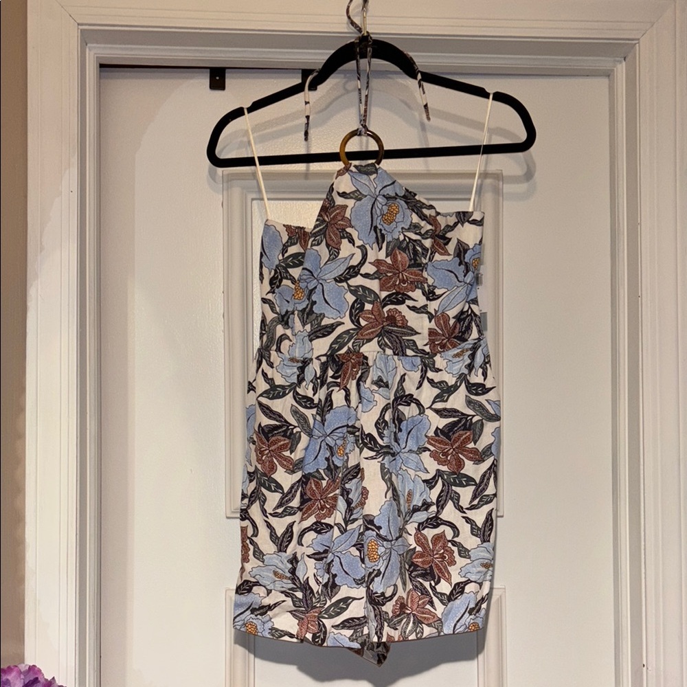 NWT Old Navy Floral-Print Halter Neck Romper - Medium